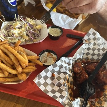 Fins n Wings - Fish n Chips boneless bbq chicken - Chicken Wings Near Me - Orange, California