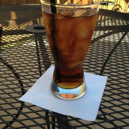 The beloved cap'n and diet on the patio. The beloved cap'n and diet on the patio.