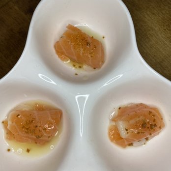 Temakase Hand Roll Bar - 2nd Ave - Salmon wrapped in pear- delicious and light - Sushi Bars Near Me - New York, New York