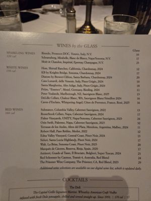 Menu photo 1 The Capital Grille Schaumburg, IL