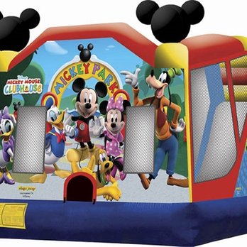Jumpstyles - Mickey Combo with slide and basketball hoop - Party Equipment Rentals Near Me - Chicago, Illinois