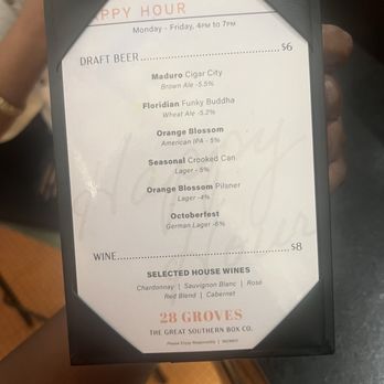 The Great Southern Box Company - Happy hour menu - Food Court Near Me - Orlando, Florida The Great Southern Box Company - Happy hour menu - Food Court Near Me - Orlando, Florida