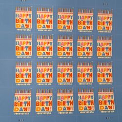 US Post Office - Happy Birthday Forever Stamps. $0.82 each. $16.40 for a sheet of 20 stamps.