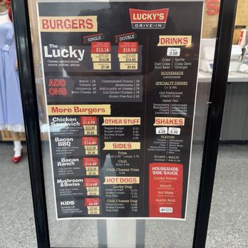 Lucky's Drive-In - Menu - Burgers Near Me - Sacramento, California Lucky's Drive-In - Menu - Burgers Near Me - Sacramento, California