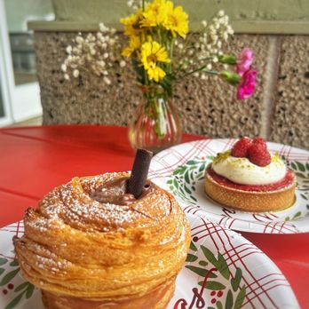 Saffron Bakery - Nutella Pastry and Raspberry and Pistachio Tart - Bakeries Near Me - Aliso Viejo, California Saffron Bakery - Nutella Pastry and Raspberry and Pistachio Tart - Bakeries Near Me - Aliso Viejo, California