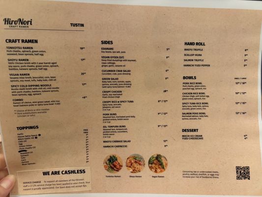 Menu photo 1 HiroNori Craft Ramen Tustin, CA