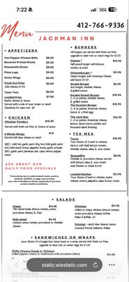 Menu photo 1 The Jackman Bar & Restaurant Pittsburgh, PA Menu photo 1 The Jackman Bar & Restaurant Pittsburgh, PA