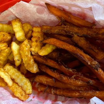 Mark's Outing - Sweet potato and seasoned fries - Burgers Near Me - San Antonio, Texas