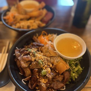 Pho and Roll Vietnamese Kitchen - VERMICELLI BOWL with pork and EGG ROLL - Vietnamese Near Me - Pittsburgh, Pennsylvania Pho and Roll Vietnamese Kitchen - VERMICELLI BOWL with pork and EGG ROLL - Vietnamese Near Me - Pittsburgh, Pennsylvania