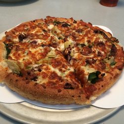 Greco's Pizzeria - Grecian Pizza Butter garlic sauce with artichokes, spinach, feta, and olives
