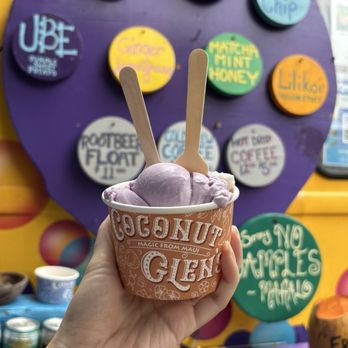 Coconut Glen's Ice Cream - IG: @nom.noms.only | original & sweet potato ube - Ice Cream & Frozen Yogurt Near Me - Nahiku, Hawaii