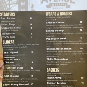 Grand Avenue Theater - Current menu prices as of 1/8/23 - Cinema Near Me - Belton, Texas Grand Avenue Theater - Current menu prices as of 1/8/23 - Cinema Near Me - Belton, Texas