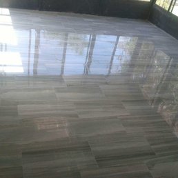 Installed new tile in my sunroom Installed new tile in my sunroom