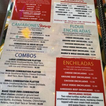Maria's Mexican Restaurant - Menu - Mexican Near Me - Ogden, Utah