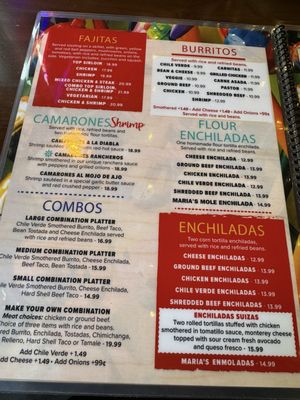 Menu photo 6 Maria's Mexican Restaurant Ogden, UT