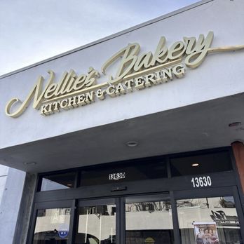 Nellie’s Bakery - Signage from outside. They also do catering for small gatherings. - Bakeries Near Me - Los Angeles, California