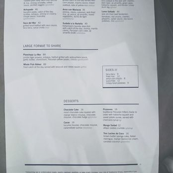 La Mar - Food menu 2 of 2 - Peruvian Near Me - Bellevue, Washington