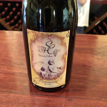 Serenity Cellars Winery - Bottle of their Contentment wine, which is a blend of four different grapes. Very good. - Wineries Near Me - Cleveland, Georgia