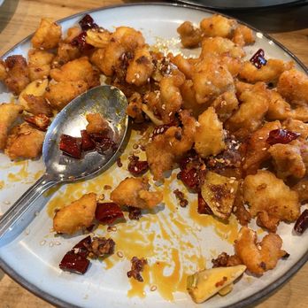 Hu's Cooking - Spicy Fried Fish Bites after some scoops - Chinese Near Me - Houston, Texas