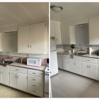 Carlos Handyman - Painting, installed removable backsplash/counter covers, vinyl floor install. - Painters Near Me