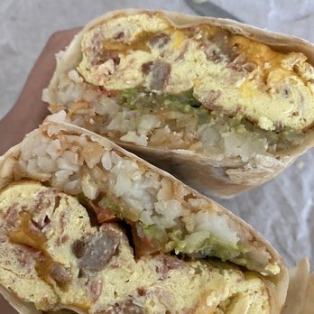 Butter Cafe & Bakery - Bacon and sausage breakfast burrito - Breakfast & Brunch Near Me - Upland, California Butter Cafe & Bakery - Bacon and sausage breakfast burrito - Breakfast & Brunch Near Me - Upland, California