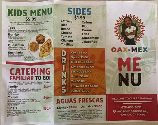 Menu photo 1 Oax-Mex Taqueria Monroe, GA