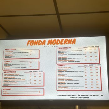 Fonda Moderna Del Sur - Menu - Tacos Near Me - Orange, California Fonda Moderna Del Sur - Menu - Tacos Near Me - Orange, California