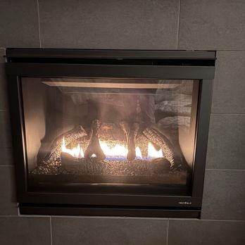Midgley's Stove and Fireplace Center - Our newly cleaned and maintained gas fireplace! - Fireplace Services Near Me - Eugene, Oregon