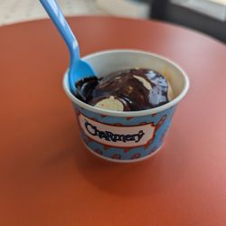 The Charmery Walter Reed - Old Bay Caramel ice cream with fudge sauce