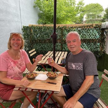 Tastingood - Very cute outside eating area - Burgers Near Me - Longueuil, Quebec