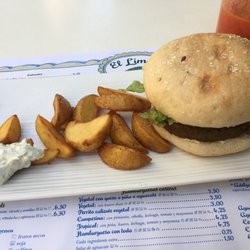 El Limón - Hamburguesa Tofu con papas