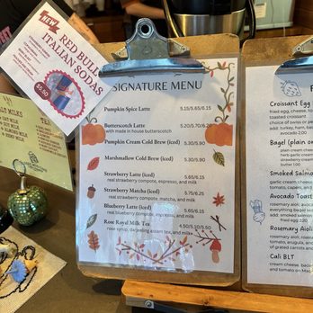 The fall seasonal drinks