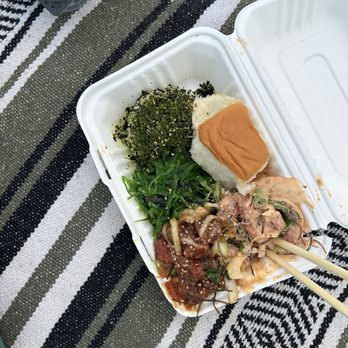 Jus' Poke - Spicy Poke Wasabi poke Seaweed Salad bread - Hawaiian Near Me - Redondo Beach, California Jus' Poke - Spicy Poke Wasabi poke Seaweed Salad bread - Hawaiian Near Me - Redondo Beach, California
