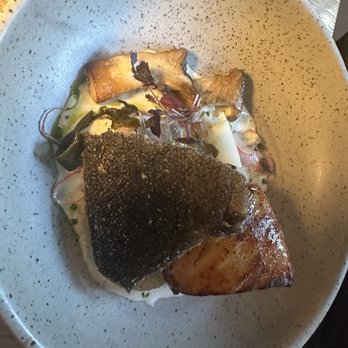 Boulevard Kitchen & Oyster Bar - Miso Sablefish (5 stars) est. 540 cal, P38g, C14g, F36g - Seafood Near Me - Vancouver, British Columbia