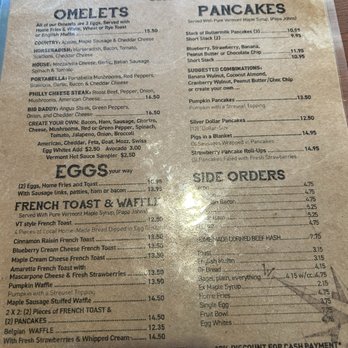 Back Country Cafe - Menu - American Near Me - Killington, Vermont