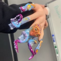 Octopus nails for nail art competition Octopus nails for nail art competition
