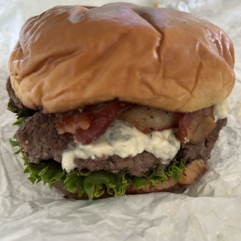 Red Wagon Burger - Bacon Bleu Cheeseburger! I highly suggest this burger. I love Bleu cheese. - Burgers Near Me - Renton, Washington Red Wagon Burger - Bacon Bleu Cheeseburger! I highly suggest this burger. I love Bleu cheese. - Burgers Near Me - Renton, Washington