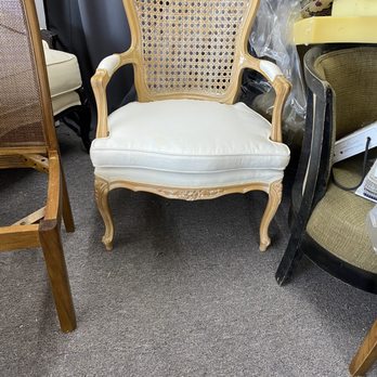Glaber's Upholstery & Fabrics - Antique chair reupholstered and detailed trim replaced on arms - Furniture Reupholstery Near Me - Marietta, Georgia Glaber's Upholstery & Fabrics - Antique chair reupholstered and detailed trim replaced on arms - Furniture Reupholstery Near Me - Marietta, Georgia