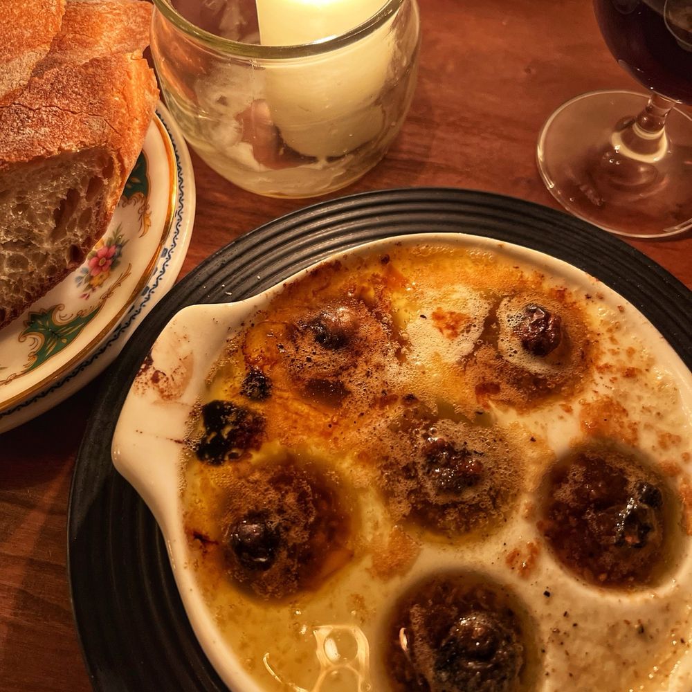 Ha's Snack Bar - Escargot with tamarind butter - French Near Me - New York, New York Ha's Snack Bar - Escargot with tamarind butter - French Near Me - New York, New York