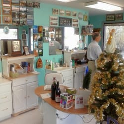 Village Barber Shop - Inside Village Barber Shop during Holidays.