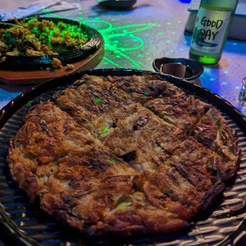 Soju Blues - Seafood Scallion Pancake - Korean Near Me - Houston, Texas
