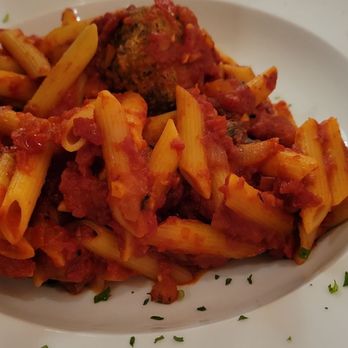 Don Camillo Tuscan Grill - Create your own pasta with marinara sauce and one meatball - Italian Near Me - Hickory Creek, Texas