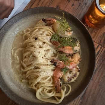 Battello - Cacio e pepe with shrimp - Italian Near Me - Jersey City, New Jersey Battello - Cacio e pepe with shrimp - Italian Near Me - Jersey City, New Jersey