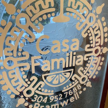 Casa Familia - a logo on a glass door - Mexican Near Me - Bramwell, West Virginia Casa Familia - a logo on a glass door - Mexican Near Me - Bramwell, West Virginia