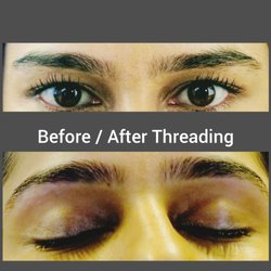 Revive Beauty & Threading - Before and after threading.