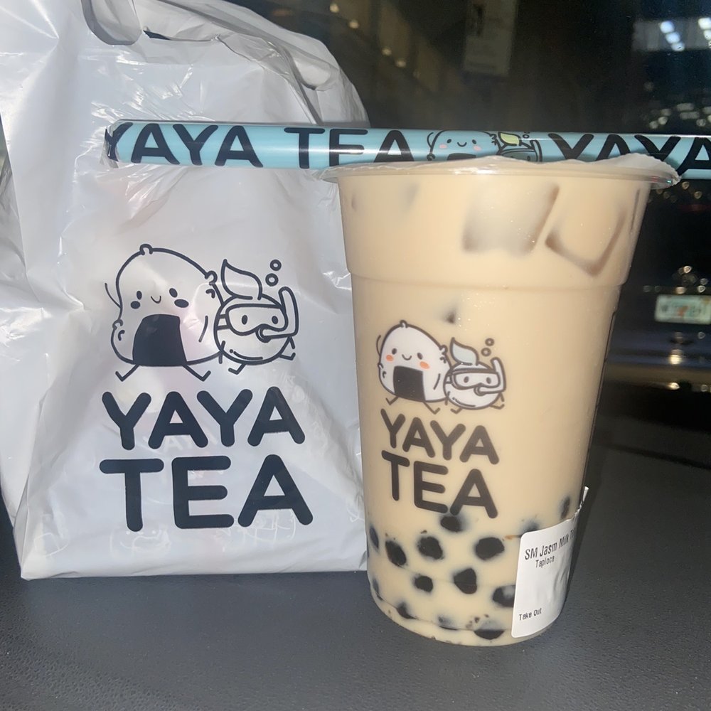 Jasmine Milk tea w/bubbles Jasmine Milk tea w/bubbles