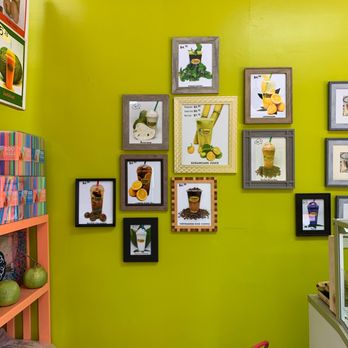 Salty Lemon - a bright green wall with pictures on it - Juice Bars & Smoothies Near Me - Honolulu, Hawaii Salty Lemon - a bright green wall with pictures on it - Juice Bars & Smoothies Near Me - Honolulu, Hawaii