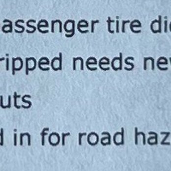 Walmart Auto Care Centers - This is the paperwork... it was a boldfaced lie, bc the sensor was on there when I brought it in, & it was broken off when I left - Tires Near Me - Long Beach, California