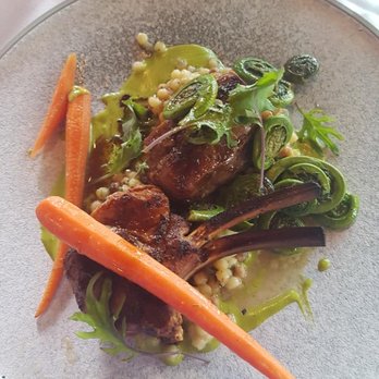 Old Vines Restaurant - Lamb two ways with Fiddleheads - Canadian (New) Near Me - Kelowna, British Columbia
