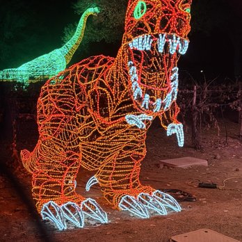 River Of Lights - Animatronic T-Rex a fave - Festivals Near Me - Albuquerque, New Mexico